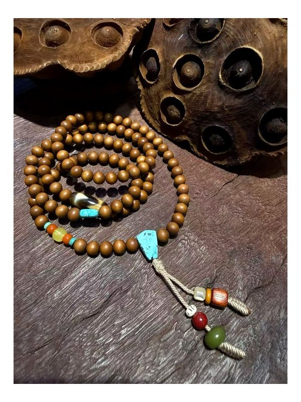 Earthwood Accent Mala — faithful square product view