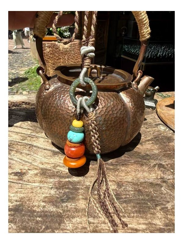 Five-Tone Stacked-Bead Pendant — faithful square product view