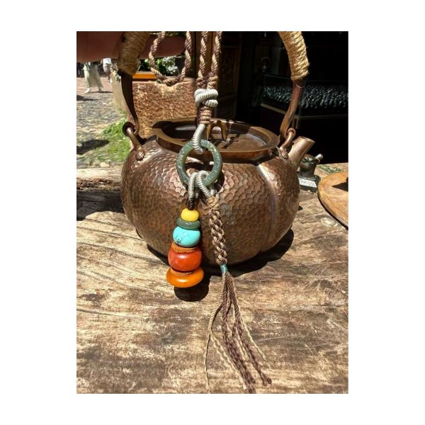 Five-Tone Stacked-Bead Pendant — full product view Five-Tone Stacked-Bead Pendant — full product view