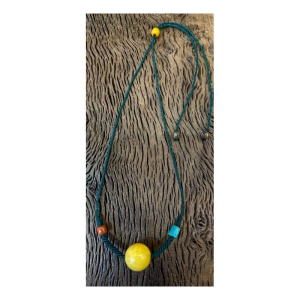 Golden Orb Cord Necklace — faithful square product view
