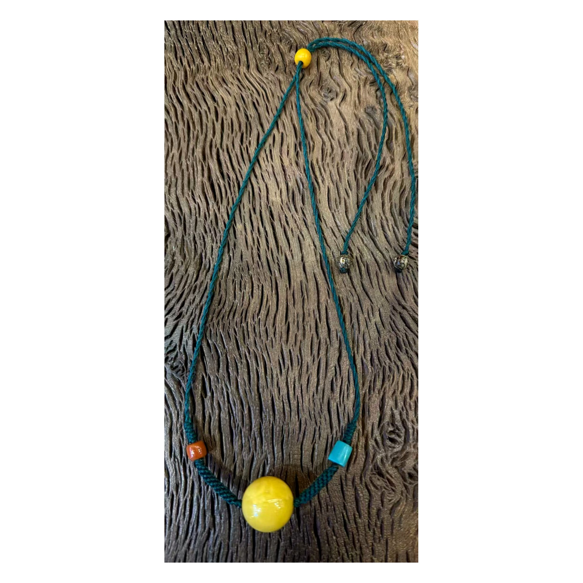 Golden Orb Cord Necklace product view