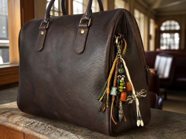 Nomad Multi-Drop Charm — bag accessory lifestyle view