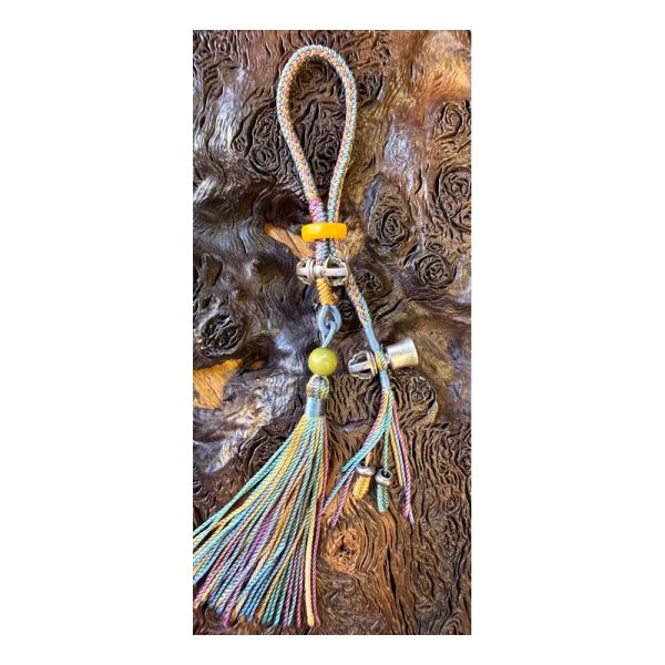 Rainbow Tassel Knot Charm — faithful square product view